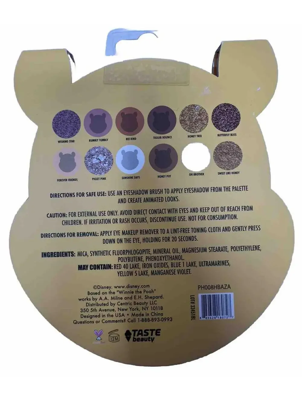New Disney - Winnie The Pooh - 12 Eyeshadow Palette With Mirror - 0.56 oz